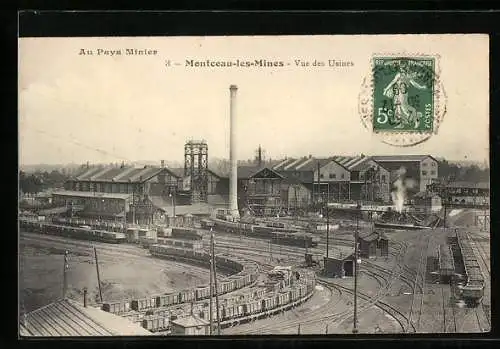 AK Montceau-les-Mines, Vue des Usines