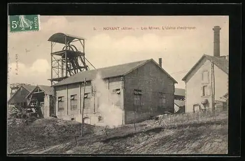 AK Noyant, Les Mines, L`usine électrique, Kohle-Schacht