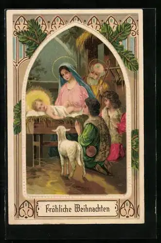 Präge-AK Maria und Joseph mit Jesus