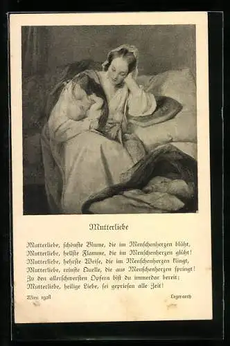 AK Mutterliebe, Mutter am Stillen, Muttertag