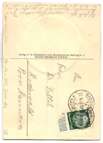 Blech-AK Marburg a. L., St. Elisabethkirche