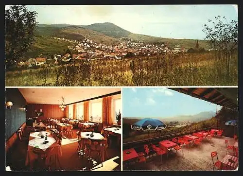 AK Albersweiler /Pfalz, Cafe Restaurant Horst Kühlmann, Ortsansicht