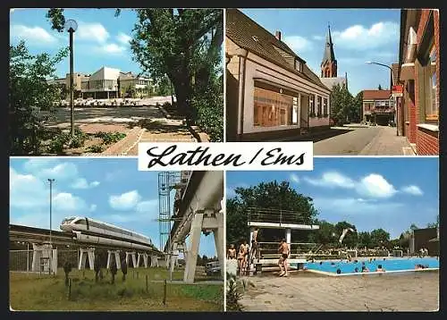 AK Lathen, Ortspartien, Freibad, Schwebebahn