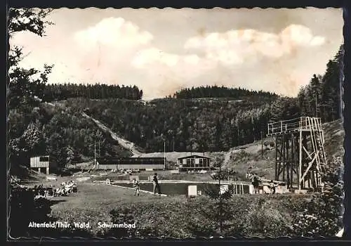 AK Altenfeld / Thüringen, Blick auf Schwimmbad