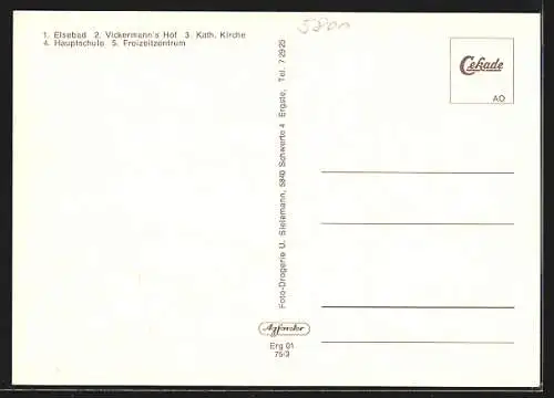 AK Ergste, Wickermanns Hof, Elsebad, Kath. Kirche