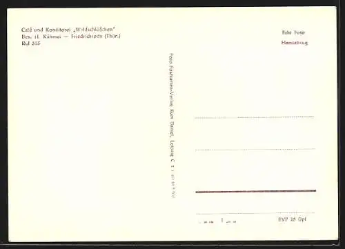AK Friedrichroda /Thür., Cafe und Konditorei Waldschlösschen