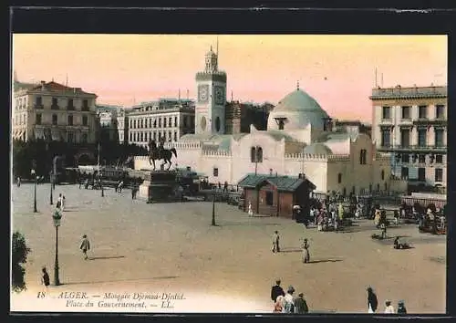 AK Alger, Mosquee Djemaa- Djedid, Place du Gouvernement