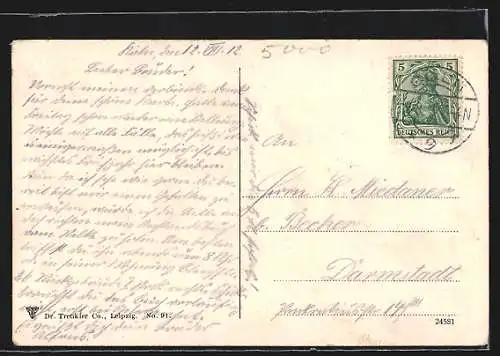 AK Köln, Opernhaus, Strassenbahn