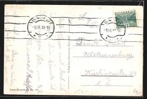 AK Wien, Praterstern mit Tegetthoffmonument, Strassenbahn