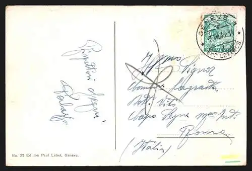 AK Genève, Le Théâtre, Strassenbahn