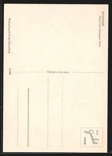 AK Düsseldorf, Albert-Leo-Schlageter-Platz mit Strassenbahn