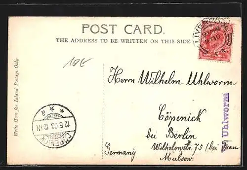 AK Liverpool, St. George`s Hall, Tramway, Strassenbahn