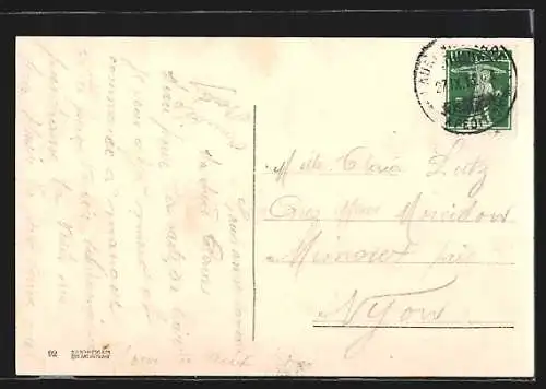 AK Lausanne, Place St-Francois, Strassenbahn