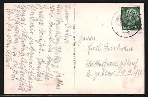 AK Bayreuth, Totalansicht, Festspielhaus, Altes Schloss