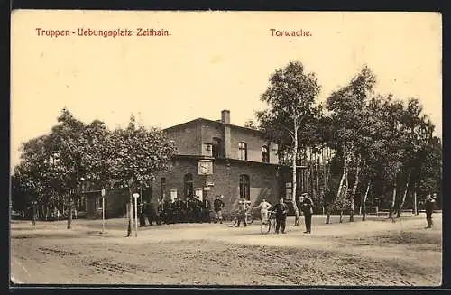 AK Zeithain, Truppen-Uebungsplatz mit Torwache