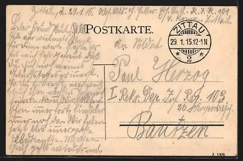 AK Zittau, Die Weinau mit Boot und Fontäne