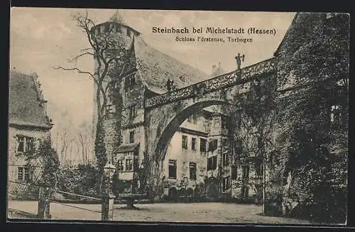 AK Steinbach bei Michelstadt, Schloss Fürstenau, Torbogen