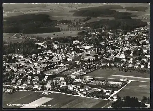 AK Bad Wörishofen, Ortsansicht vom Flugzeug aus
