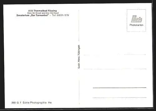 AK Füssing, Sanatorium Tannenhof und Parksanatorium