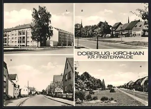 AK Doberlug-Kirchhain, Strassenpartien Hauptstrasse, Karl-Marx-Strasse, Am grünen Berg