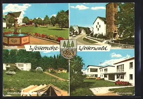 AK Westernohe /Westerwald, Am Huggert, Pfadfinderlager, Wappen