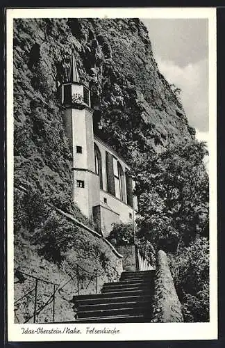 AK Idar-Oberstein /Nahe, An der Felsenkirche