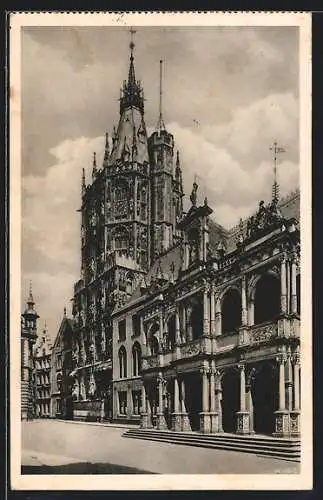 AK Köln am Rhein, Vorderansicht vom Rathaus