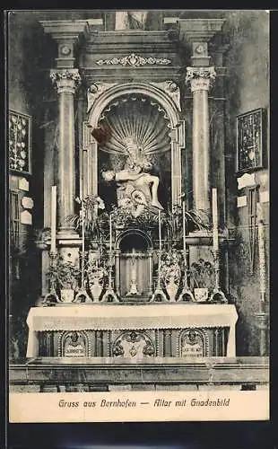 AK Bornhofen, Altar mit Gnadenbild