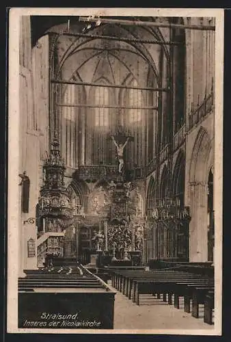 AK Stralsund, Inneres der Nicolaikirche