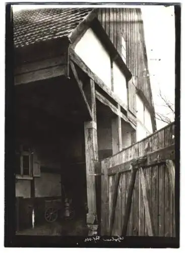 Fotografie W. Apel, Berlin, Ansicht Golm / Uckermark, Bauernhaus - Fachwerkhaus