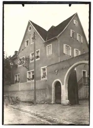 Fotografie W. Apel, Berlin, Ansicht Elpersheim, Deutschordenstrasse 34, Gasthof zum Hirsch