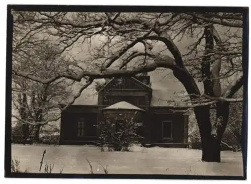 Fotografie W. Apel, Berlin, Ansicht Frankfurt / Oder, Halbe Stadt 29, Lienau - Villa im Winter