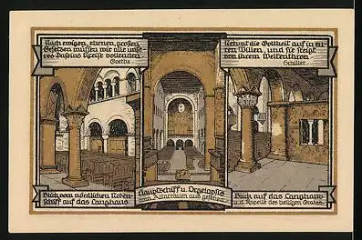 Notgeld Gernrode /Harz 1921, 75 Pfennig, Stiftskirche St. Cyriaci mit Details