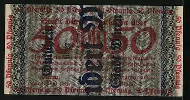 Notgeld Düren 1921, 50 Pfennig, Drittel eines 100-Mark Scheins