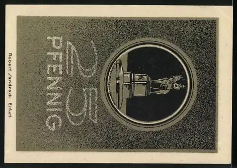 Notgeld Erfurt 1922, 25 Pfennig, Kaiser Wilhelm-Denkmal