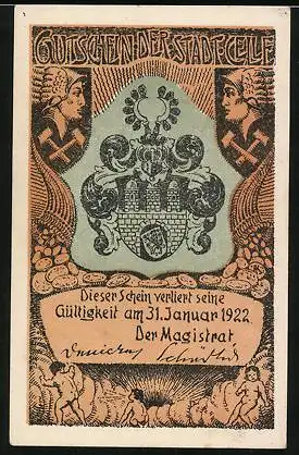 Notgeld Celle 1922, 25 Pfennig, Halalieiche