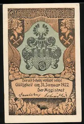 Notgeld Celle 1922, 50 Pfennig, Wetterkiefer