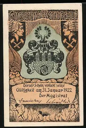 Notgeld Celle 1922, 75 Pfennig, Birken im Moor