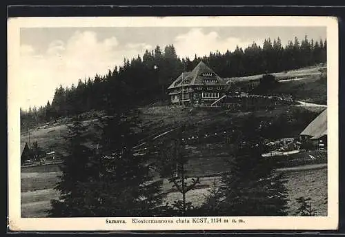 AK Klostermannova chata /Sumava, Berghütte mit Umgebung