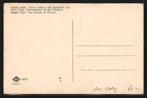 AK Teryschutzhaus bei den Fünfseen