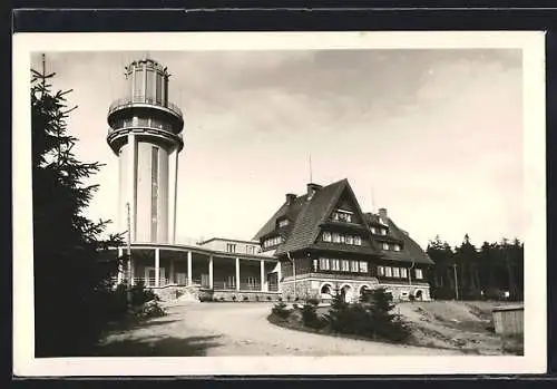 AK Kramárova Chata /Suchem Vrchu, Berghütte mit Aussichtsturm