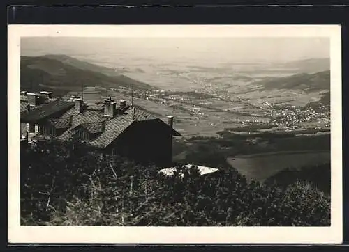AK Hochscharhaus, Ansicht mit Blick auf Freiwaldau