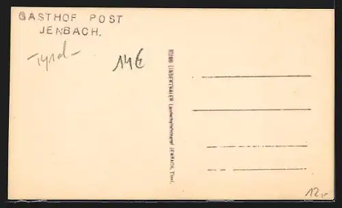 AK Jenbach, Der Gasthof Post, Inh. Alois Prantl