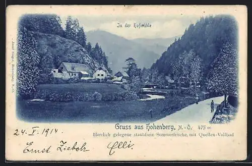 AK Hohenberg /N.-Ö., Blick auf die Hofmühle