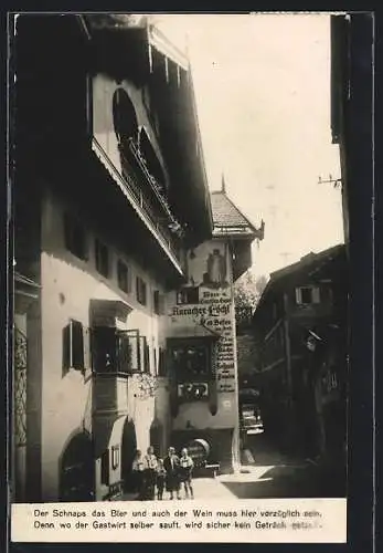 AK Kufstein, Partie am Restaurant Auracher-Löchl