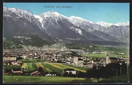 AK Innsbruck, Teilansicht mit Nordkette