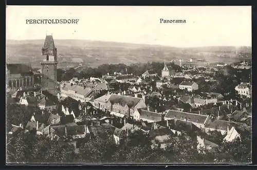 AK Perchtoldsdorf, Panorama mit Kirche