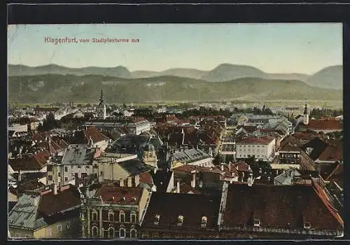 AK Klagenfurt, Teilansicht vom Stadtpfarrturm aus