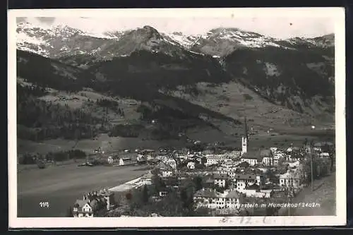 AK Bad Hofgastein, Teilansicht mit Kirche und Hundskopf