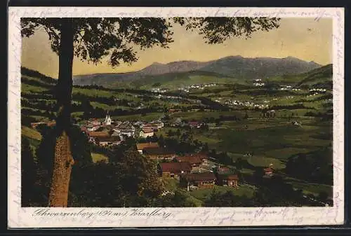 AK Schwarzenberg /Vorarlberg, Blick in den vorderen Bregenzerwald mit Egg, Lingenau und Hittisau